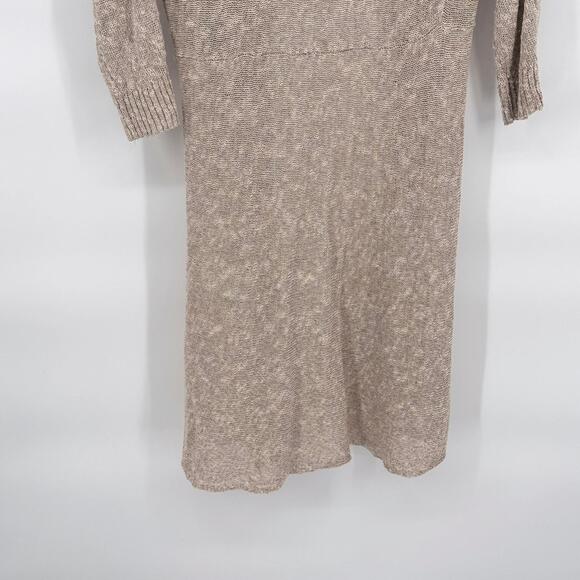 Eileen Fisher Minimalist Linen Beige Sweater Cardigan L Cottagecore Scandistyle - Picture 6 of 9